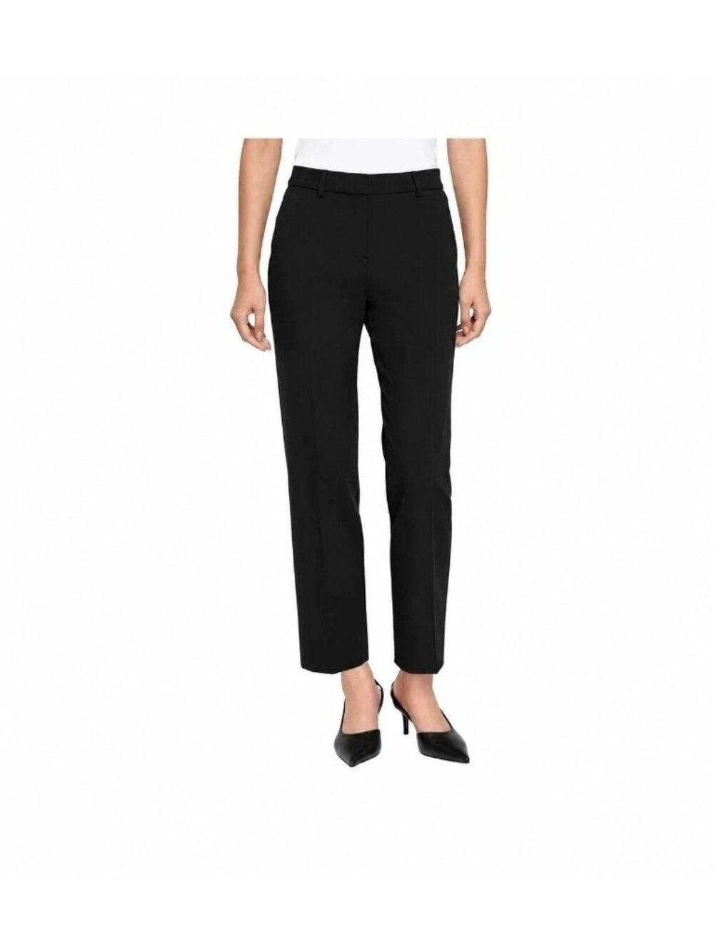 Express Womens Black Ankle Pants Size 6 Slim Fit 27-Inch Inseam Modern Tailored